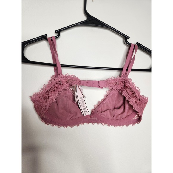 Victoria's Secret XS Bralette‎ Rose Floral Lace Adjustable Straps NEW Coquette - Picture 5 of 5